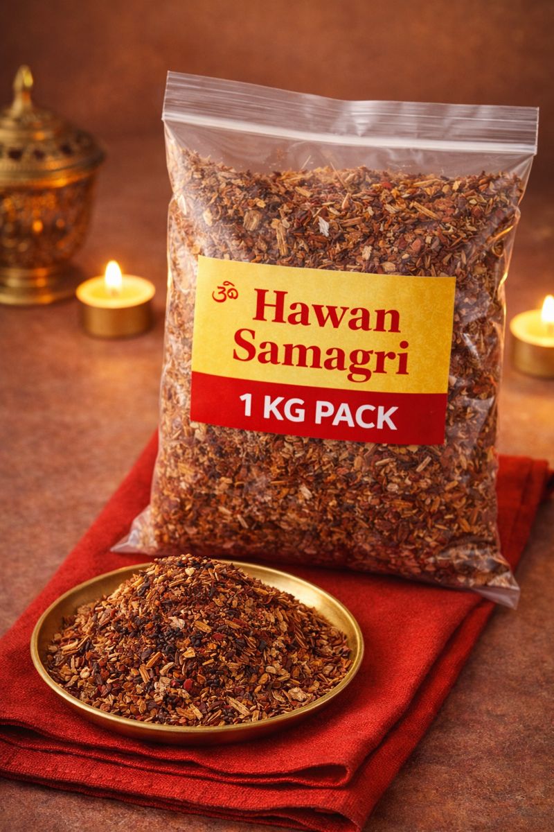 शुद्ध हवन सामग्री 1 किलोग्राम पैक Premium Hawan Samagri 1 KG