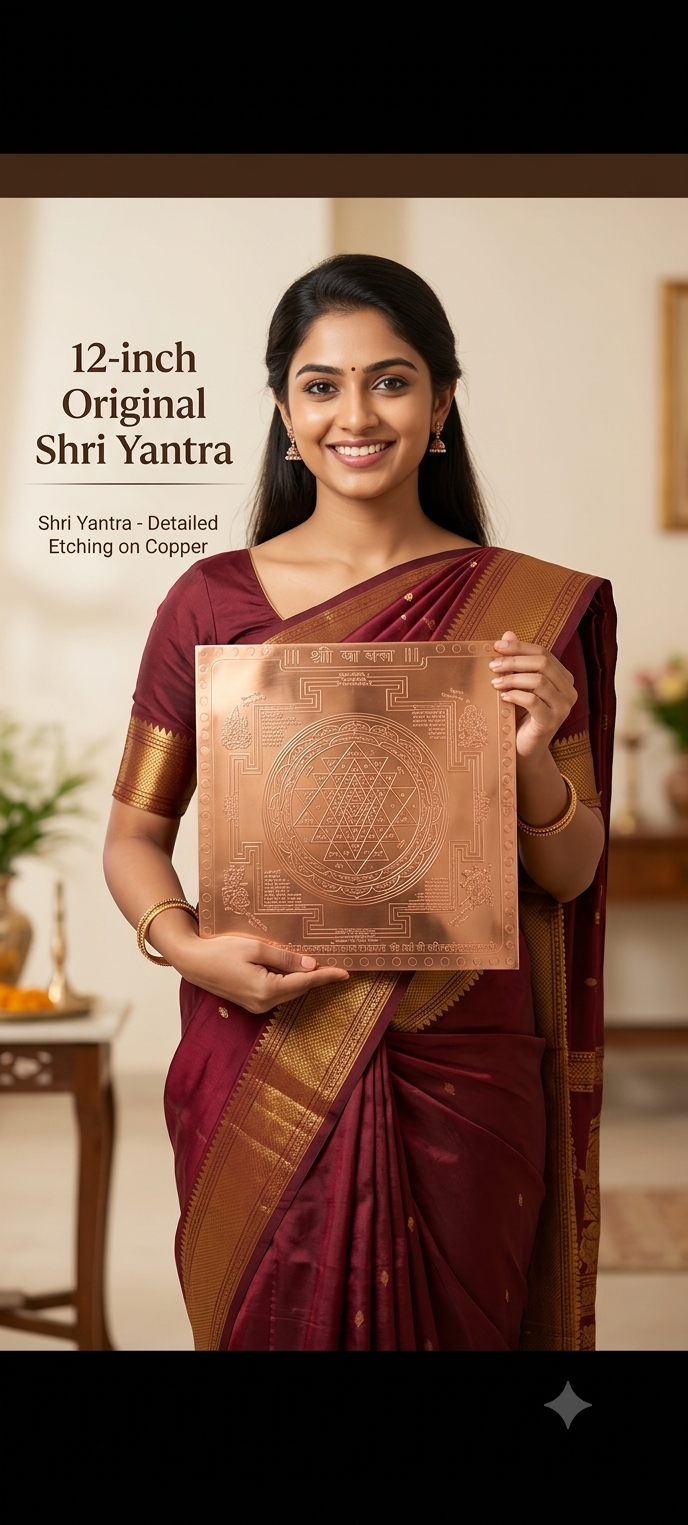 Big Copper Shri Yantra Mahalakshmi Sidhdhi - Image 3